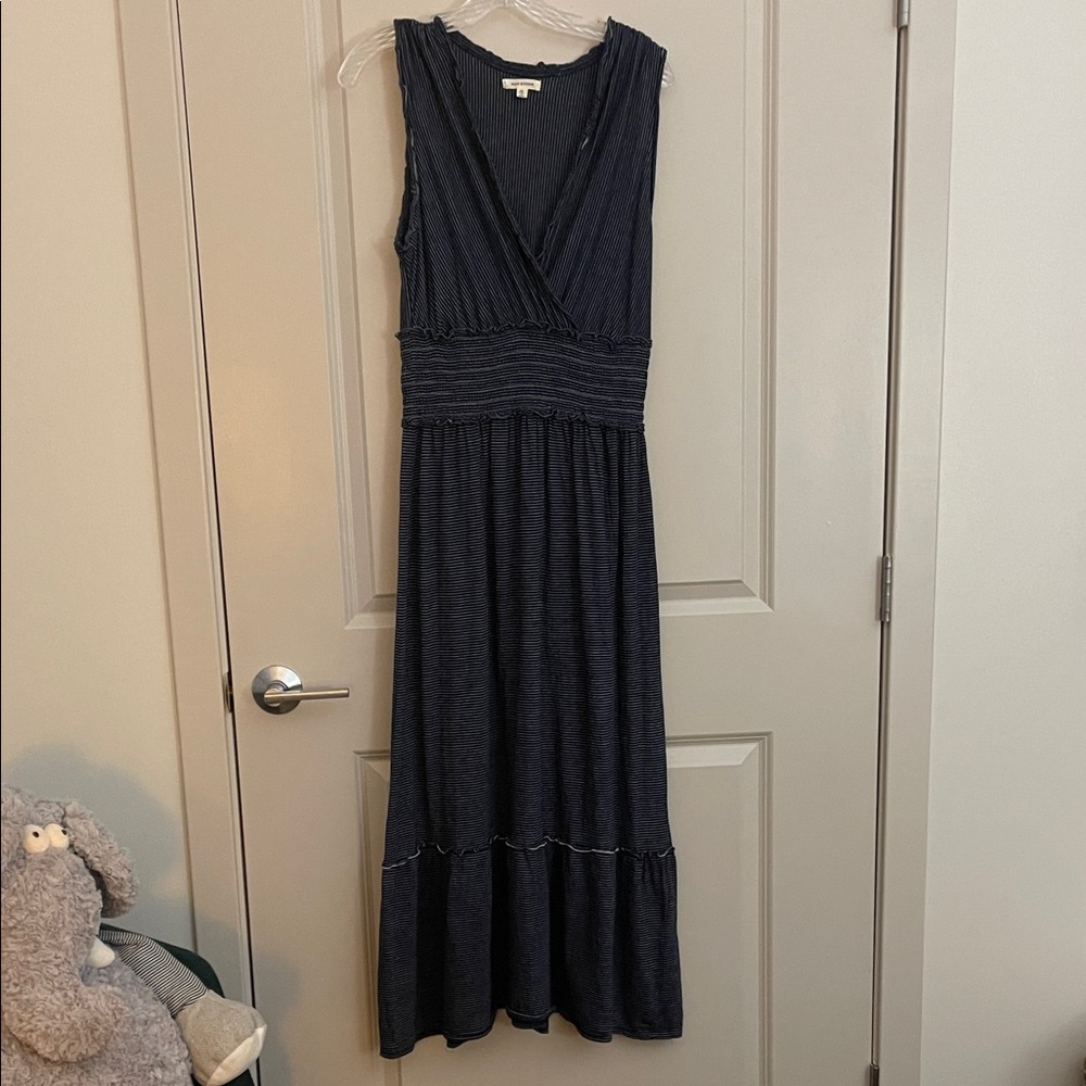 Max Studio Dark Blue Sleeveless Maxi Dress